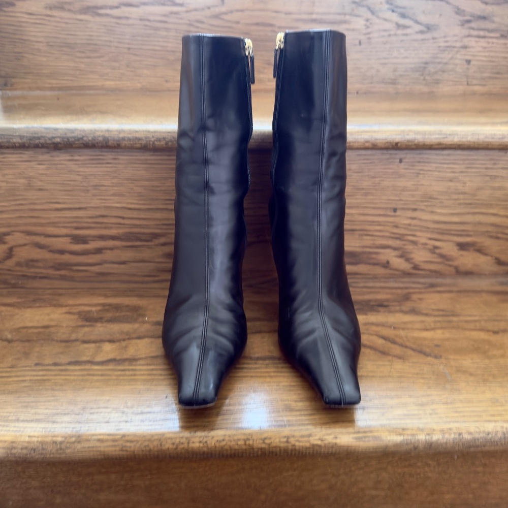 GUCCI RODIN MADE IN ITALY GENUINE BLACK LEATHER SHORT BOOTS sz 8.5 - Picture 2 of 10